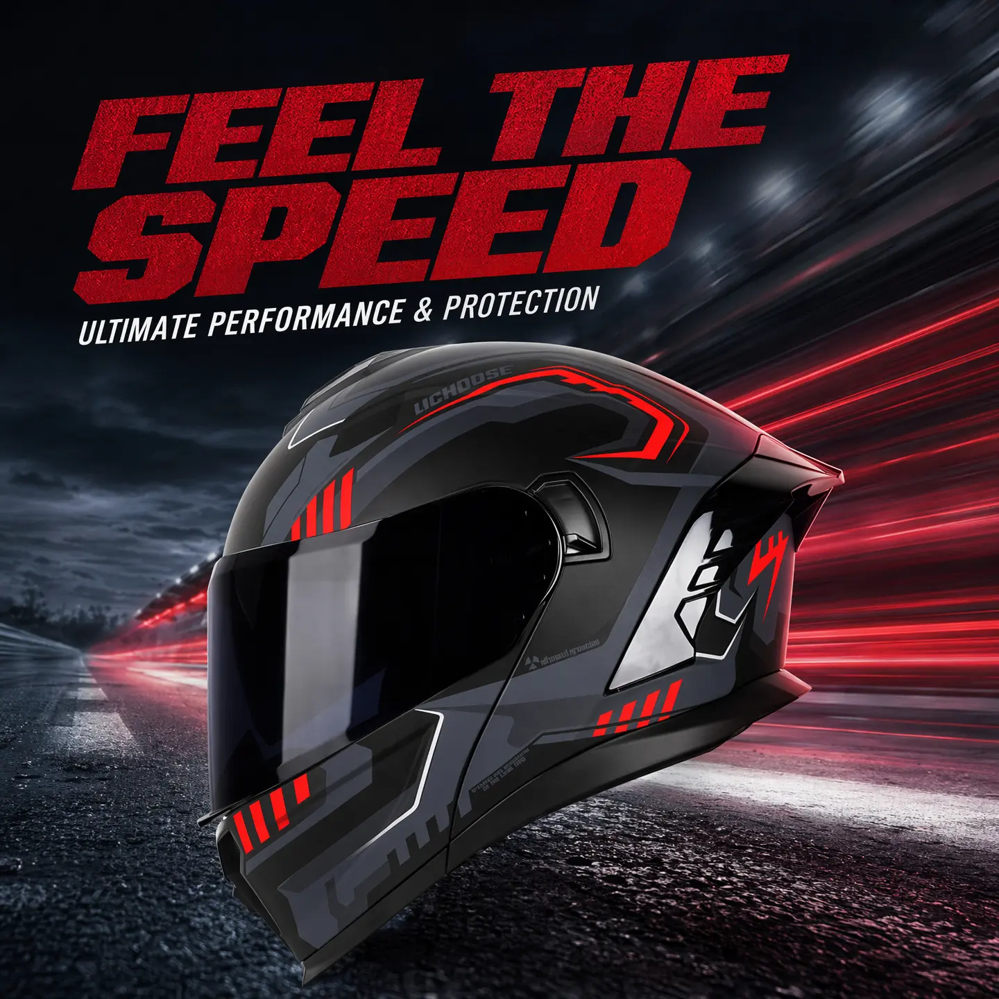 DOT Approved Modular Motorcycle Bike Helmet - Flip-Up Detachable Face Flip Design, Dual Visor Shade, Bluetooth Ready, Street Riding Option for Men & Women, Helmet Visor Helmets