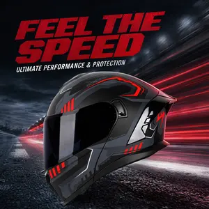 DOT Approved Modular Motorcycle Helmet, Flip-Up Full Face Design, Dual Visor, Bluetooth Ready, Street Riding Helmet for Men & Women,