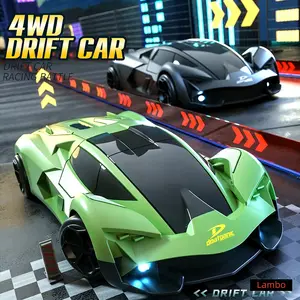 High-Speed Remote Control Drift Car with Lights, Realistic Design, 2.4g Controller, Includes Drifting Wheels, Perfect Birthday Gift, Rc Drift Car
