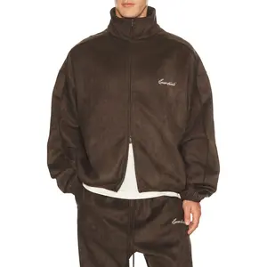 Fear of God ESSENTIALS Signature Modern Track Jacket in Brown