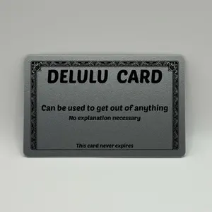 Plastic Delulu Excuse Card for your wallet