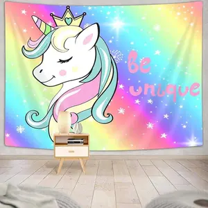 Tapestry  Small Tapestry for Teen Girls Bedroom Aesthetic Wall Hanging Colorful Rainbow Tapestries Funny cute Anime Art Poster for Kids Living Room College Dorm Home Decor Arts. Multiple sizes are available for selection.