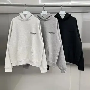 FW22 Trendy Brand Men's Hoodies Classic Design Front and Rear Double Row Plush Letter Hoodie High Street Couple Hoodie Pants Set