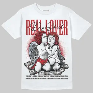 DopeSkill Graphic Tees Fire Red “Black Tongue” 5s Streetwear Unisex Cool T-Shirt Sneaker Colour Matching Real Lover Graphic