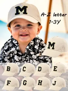 0-3Cute shape children's baseball cap boys and girls soft top breathable cap brim sun protection baby daily travel play hat Cute Shaped Design Soft Dome Cap Caps with Designs