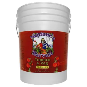 212 MAIN Neptune's Harvest Fish-Based Disease-Tolerant Tomato & Veg Formula Fertilizer, 5 Gal Red Label Pail Bucket