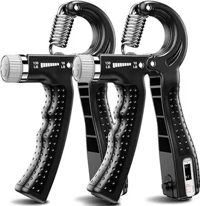 2 Pack Hand Grip Strengthener Adjustable 10–130lbs Forearm Trainer for Fitness & Recovery