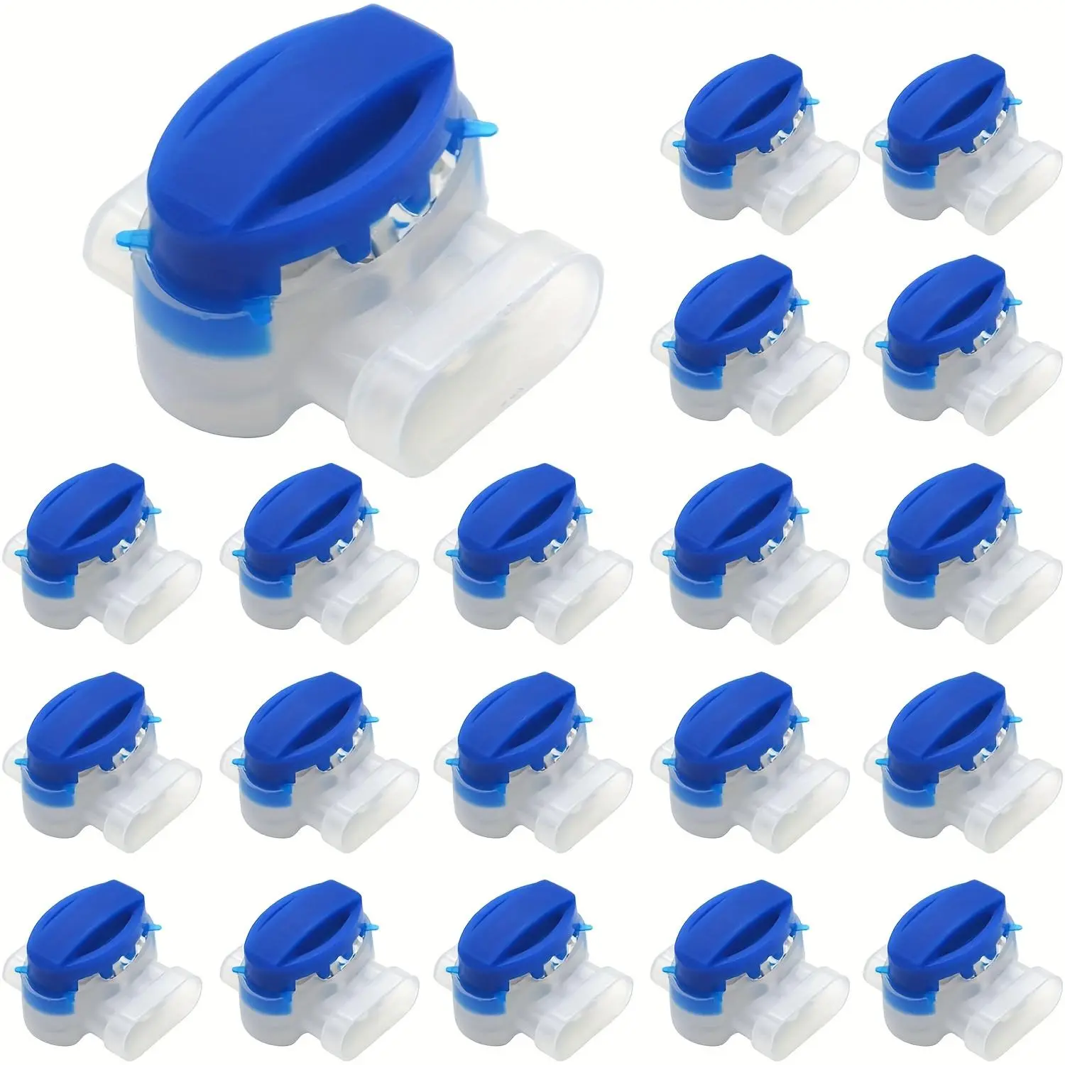20/40pcs Electrical IDC 314-box 3 Way Outdoor Boundary Wire Connector, Self-Stripping Moisture-Resistant Pigtail Connectors, Durable Reliable Connectors for Robotic Lawn Mowers, Irrigation Applications, Waterproof Protective Connectors