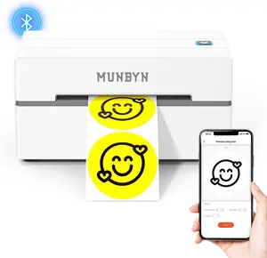 MUNBYN Bluetooth Thermal Label Printer, 130B Wireless 4x6