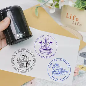 Custom logo stamp,Self Inking Stamp，Design StampFrom the library of stamp, Library Stamp , Personalized Book stamp,Best Gift book stamp
