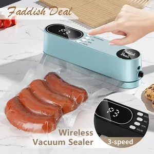 FaddishDeal Wireless Vacuum Sealer 5v 3-speed Durable Smart Multi-Function Food Sealing Storage Device，Air inflation Air Pump Mini Portable Handheld Plastic Sealer for Food Preservation and Storage