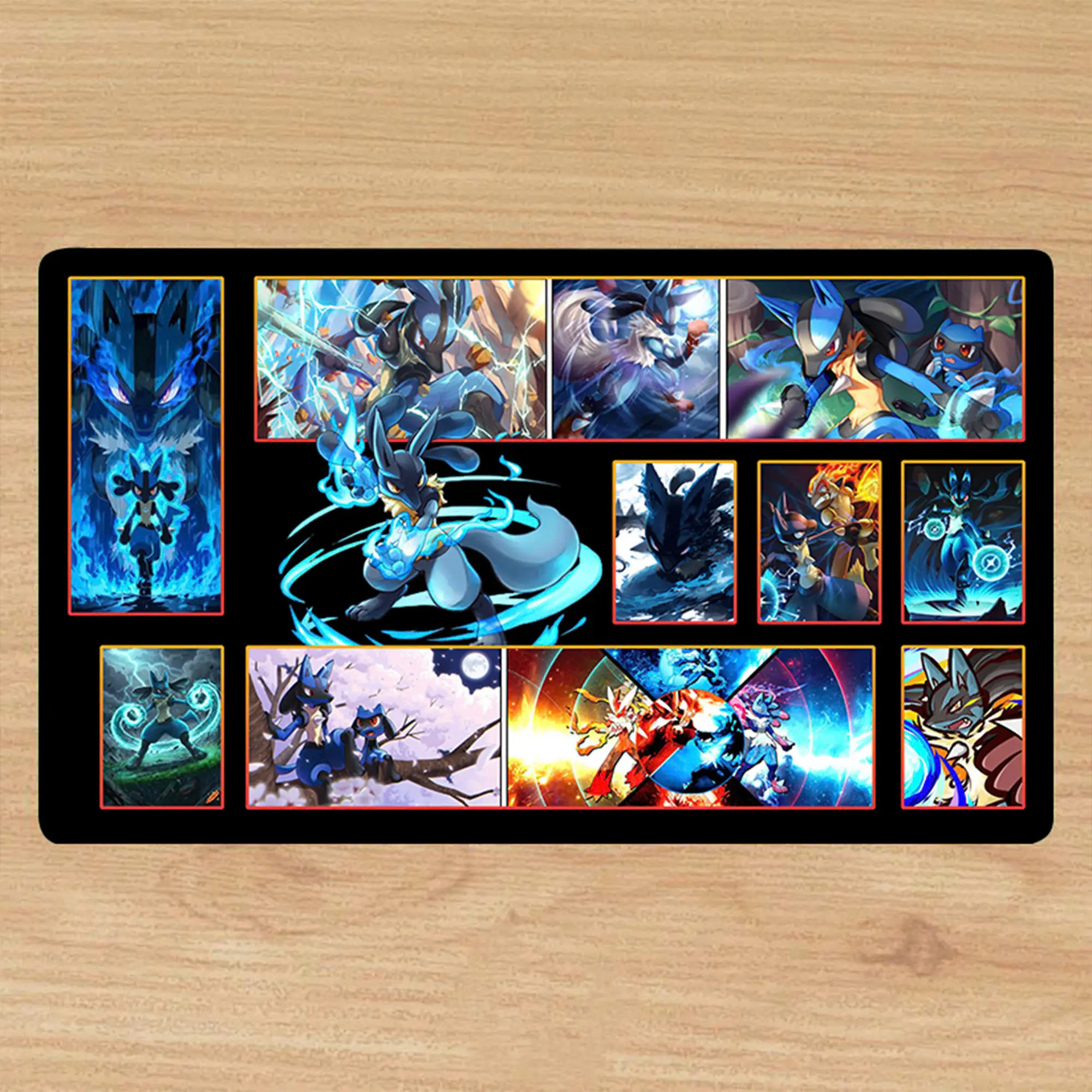 [2 Sample] Lucarioo Playmat Anime Trading Card Game Mat OPCG CCG Mousepad Gaming Desk Mat