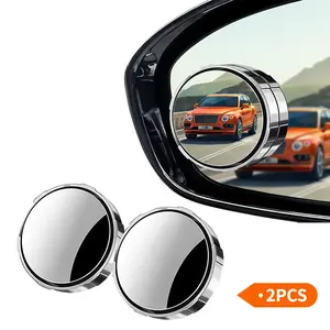 2PCS Car Blind Spot Mirror - 360° Adjustable Universal Wide Angle Rearview Side Mirror for SUV, Trucks Safety reflect light mirror back car