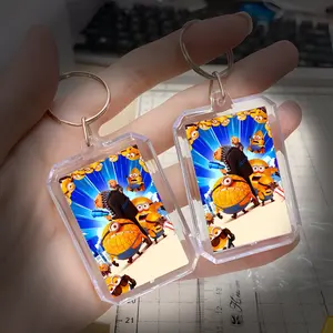 Minions Keychain - Premium Acrylic Design, Double-Sided High-Quality Print, Durable and Perfect for Animation Fans and Collectors
