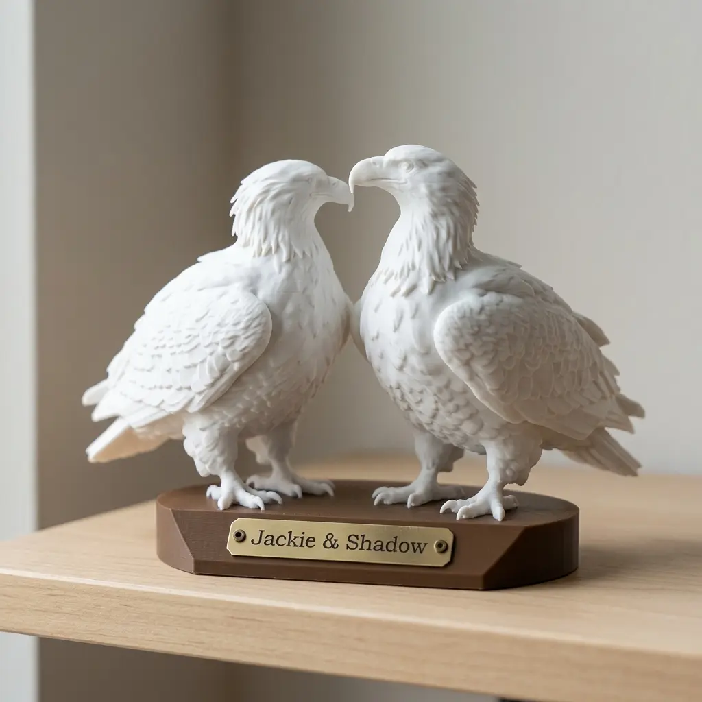 Jackie & Shadow Eagle Statue