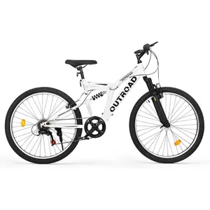Outroad 26 Inch Mountain Bike, 7-Speed/High-Carbon Steel/Aviation Grade Frame with V Brake, Adjustable Ergonomic Seat Bicycle for Men Women Adult, MTB with Shock Absorption System