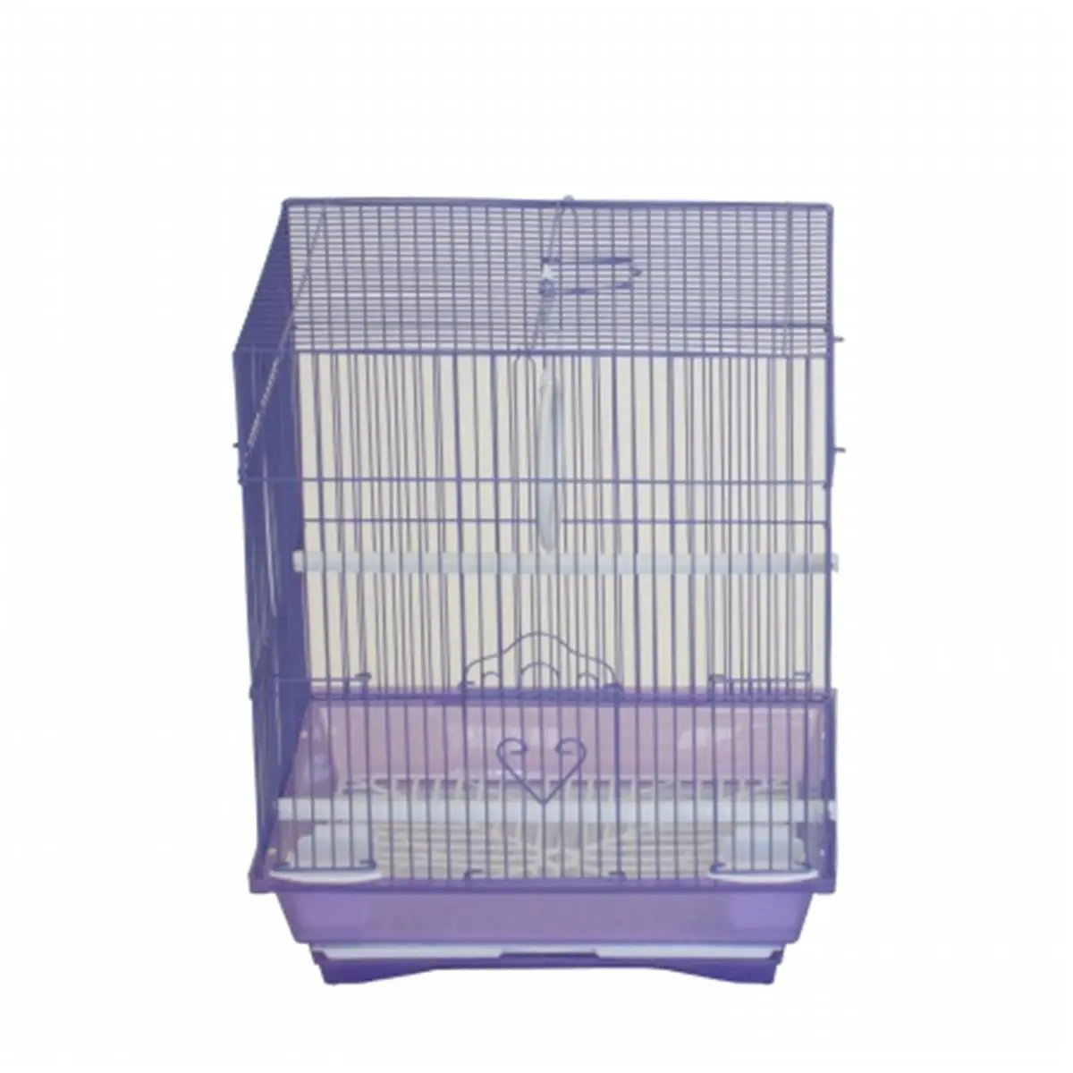 212 MAIN Purple Flat-Top Small Bird Cage & Pet Habitat for Parakeets, Guinea Pigs, Chinchillas, Ferrets, Mice, 11x8.5x14 in - Easy-Cleaning Slide-Out Tray, Top Handle