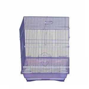 212 MAIN Purple Flat Top Small Pet Habitat for Parakeets & Hamsters, 11x8.5x14 in - Pet Cage with Hamster Cage Setup, Easy-Cleaning Slide-Out Tray, Top Handle