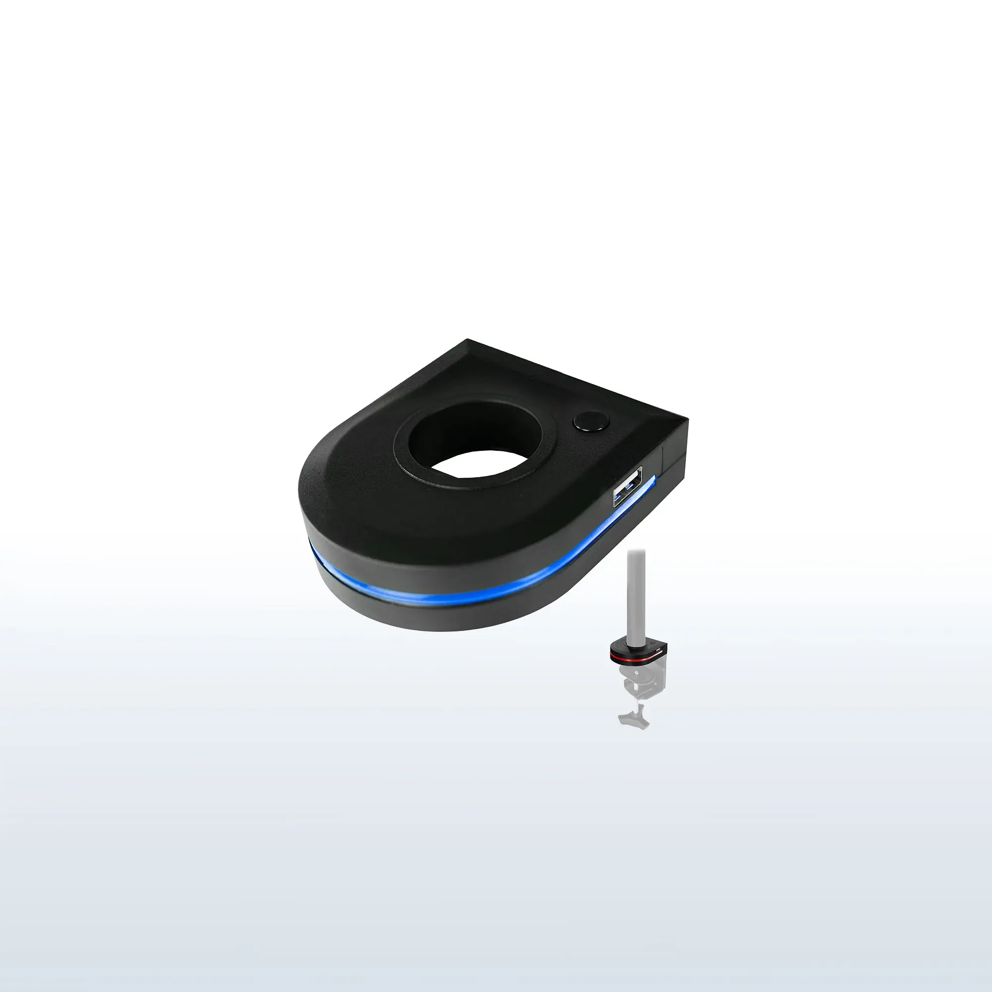RGB Selfie Pole Accessory, USB Port Extender with Multiple Ports, RGB Lights & Connectivity for Mobile Phones