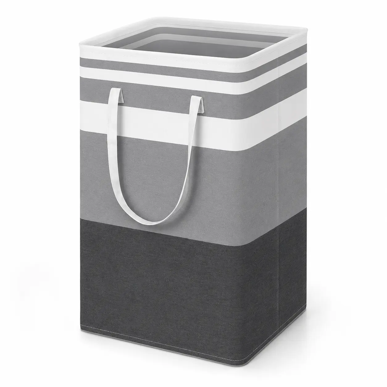 Large Collapsible Laundry Basket Hamper with Easy Carry Handles，Freestanding Clothes Hampers for Laundry, Bedroom, Dorm, Towels, Toys, 75L, Gradient Grey