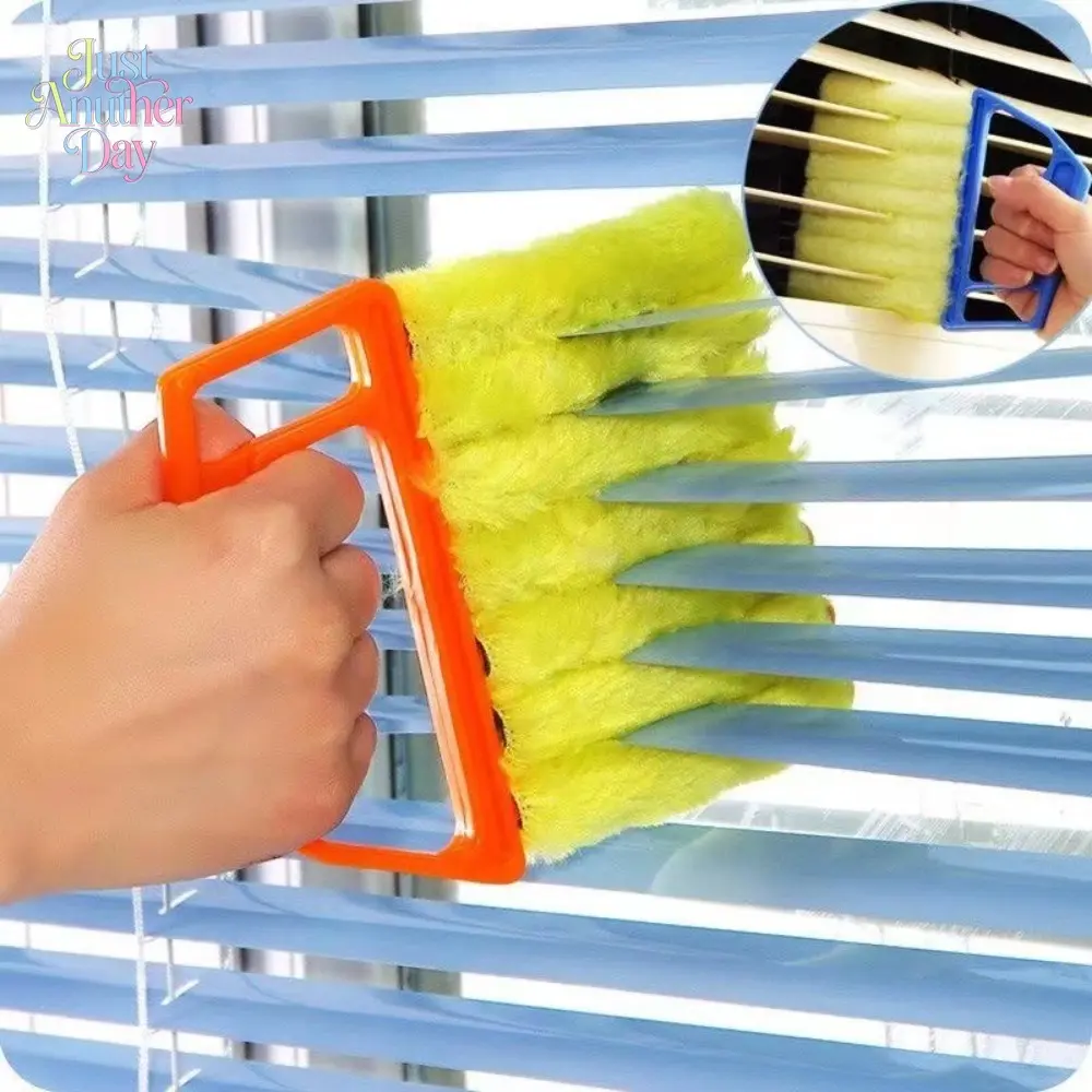 2PCS Venetian Blind Cleaning Brush, Multi-Functional Dust Remover for Blinds, Air Conditioners & Fans, Detachable Microfiber Duster for Home & Office Cleaning