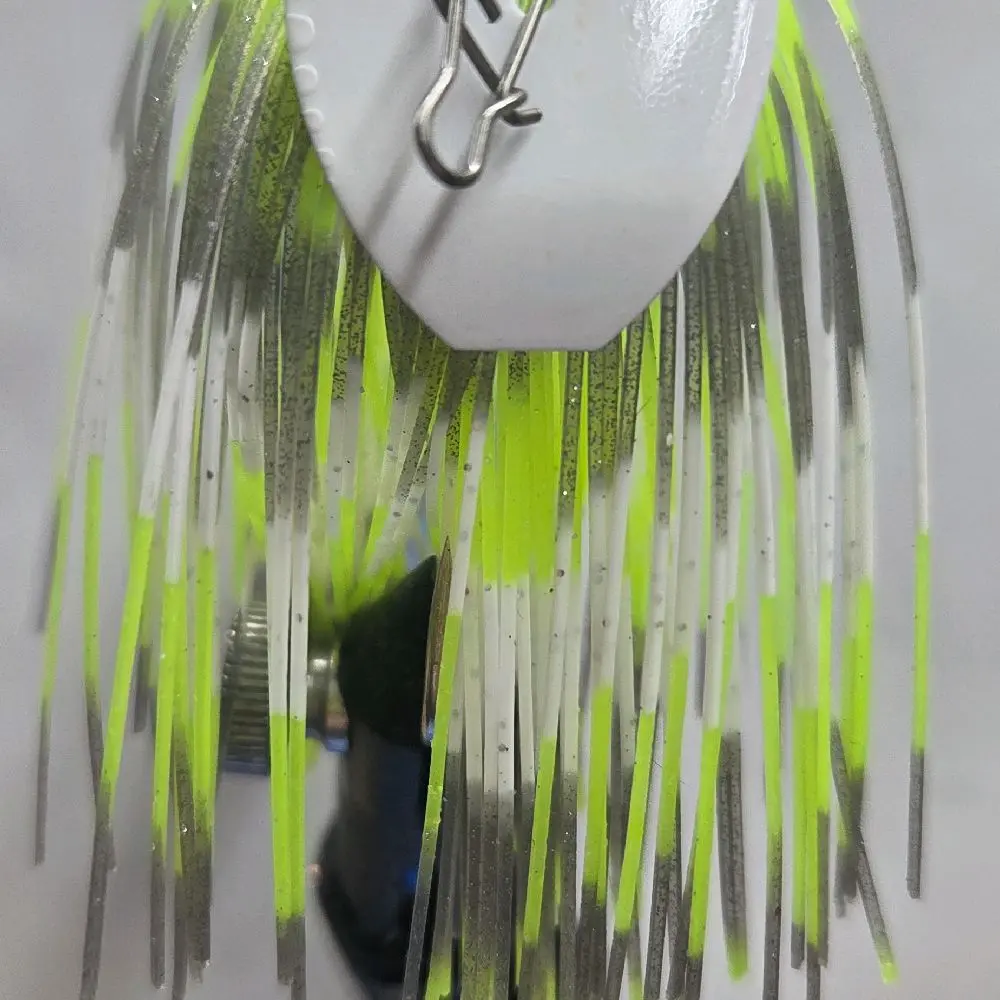 #FB0154 Football Bladed Bass Jig in Chartreuse Shad