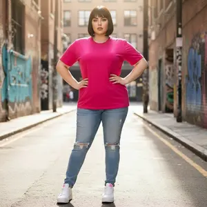 Clarisa8016F -Oversize shirt with rhinestones