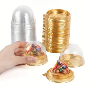 Clear Dessert Box with Lid, 50pcs Dessert Container, Cake Box, Dessert Packaging Box for Wedding, Party, Restaurant, Bakeware, Baking Supplies