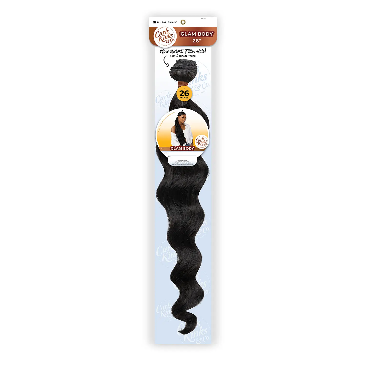 CURLS KINKS&CO Glam Body Wave Long Synthetic Hairpieces, 18-26 Inch Curly Wave Weave for Ponytails and Quick Weaves, Heat Safe, Synthetic Wavy Curly, Ponytail Hairstyles, Loose Wave