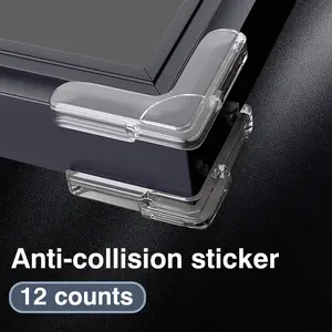 12 Counts Safety Corner Protectors Guards, Clear Soft Protection for Sharp Furniture Edges