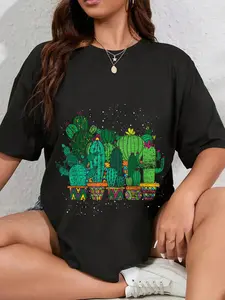 100% Cotton Unisex Gardening Nature Garden Gifts Cactus Gardening T-Shirt