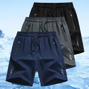 Men's 3-Piece Plain Beige Elastic Waist Shorts - Summer Lightweight Breathable Scuba Drawstring Quick-Drying Loose Bottom Shorts for Casual, Jogging - TikTok Shop Deals, 5-Sense Gifts for Him, Lightweight Breathable Shorts