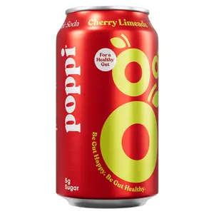Poppi Prebiotic Soda, Cherry Limeade, 12oz (Pack of 12)