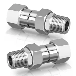 M MINGLE 3/8” NPT Pressure Washer Swivel Fitting Anti-Twist 360° Kink-Free Connector 4500 PSI 2 Pcs High-Pressure Stainless Steel Adapter