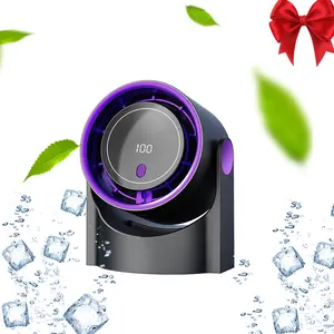 New explosive product, portable intelligent digital display, high-speed turbo, USB charging desktop fan, fast cooling desktop fan F8, sharing of summer essentials, Rechargeable Personal Fan