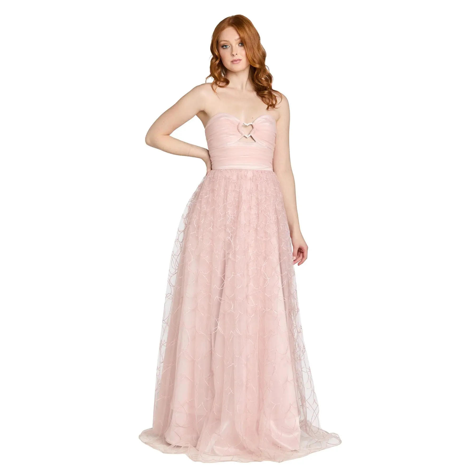 The Gabriella Heart Blush Gown