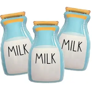 Large Milk Bottle Balloons Baby Bottle Decor for Milk and Cookies Birthday Decorations Baby Milk Theme Party Supplies 3 Pack