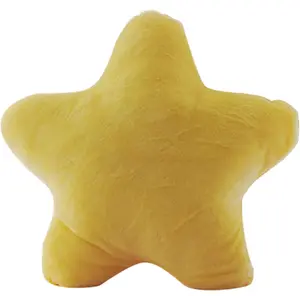 Soft Plush Star-Shaped Throw Pillow Toy, Stuffed Cushion, Yellow, 15.7 inches