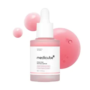[Official Medicube Partner] PDRN Pink Peptide Serum 30ml - Glow Serum with Peptides & Niacinamide for Hydration & Firm-Looking Skin
