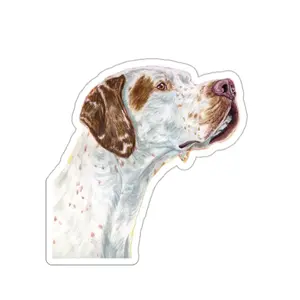 Egnlish Pointer dog breed Sticker, Watercolor animal stickers, fine art Stationery, Dog Lover Gift Cute Gifts for Dog Lovers