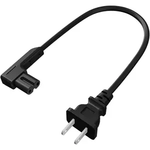 1.15ft Power Cord Compatible with Sonos One, One SL and Play 1 Speakers, L-Sharped Short Power Cable Replacement Cord for Sonos Power Supply Cable - Black
