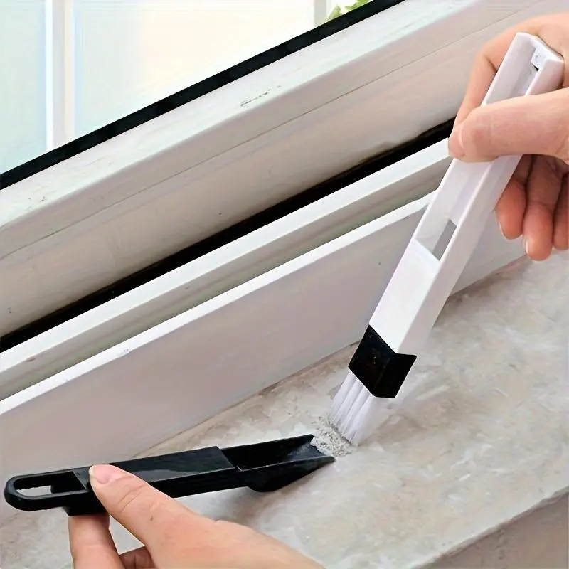 Window Track Cleaning Brush, Handheld Window Track Crevice Cleaning Brush, Keyboard Crevice Brush, Glass & Gutter Crevice Brush, Window Cleaning Accessories