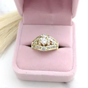 14k Gold Plated Princess Ring
