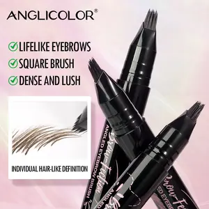 Waterproof multidentate Liquid Eyebrow Pencil,Long Lasting Eyebrow Liquid Pencil, Brow Styling Brush, Sweat Proof High Pigmented Brow Pen,Summer Cosmetic Gift, Christmas Gift Makeup 01 Brown eyebrow pencil