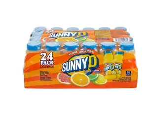 SunnyD Tangy Original Orange Flavored Citrus Punch, 6.75 Fluid Ounce, 24 Count,Bottle