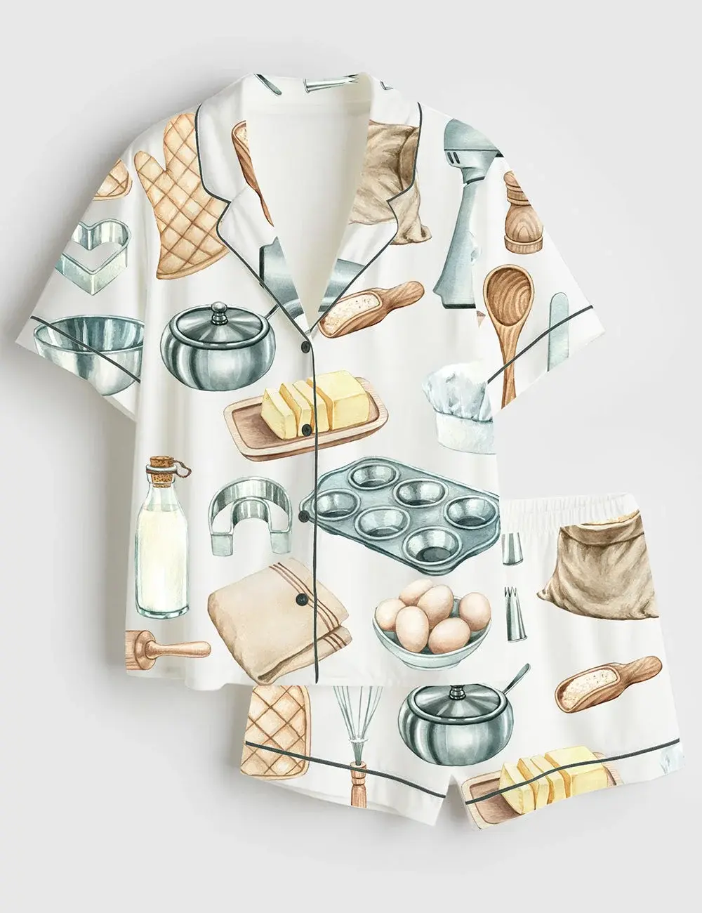 Women's Baking Pajama Set - including short-sleeve and long-sleeve pajama sets pyjamas sets.