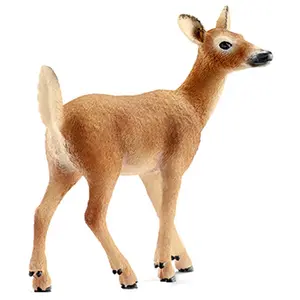 Schleich 14710 Animal Figurine - Brown & White-Tailed Doe Small Animal Toy for Pet Supplies Enthusiasts