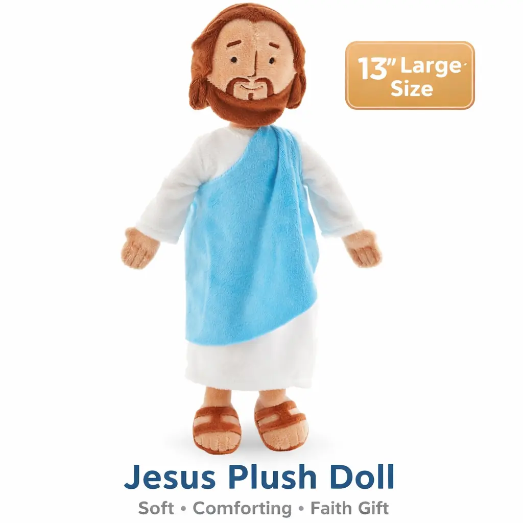 Vintage 13 Inch Jesus Plush Doll Soft Christian Stuffed Animal Easter Baptism Gift for Kids Religious Plush Toy Sunday School Faith Prayer Gift Teacher Appreciation Christmas gifts  Halloween gifts