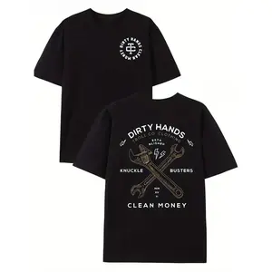 Men's Dirty Hands Graphic Tee – Workwear Streetwear T-Shirt, Blue Collar Style, Oversized Casual Outfit, Durable Print Gift for Men.....