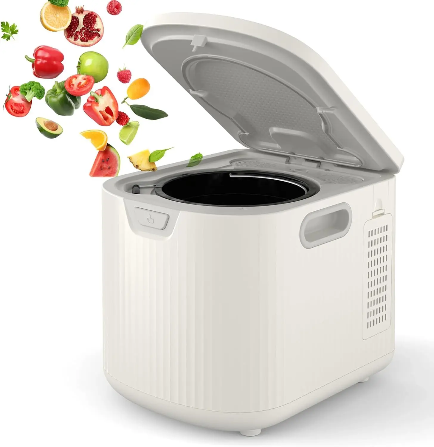 Garvee Electric Composter Countertop - 2.5L Kitchen Odorless Compost Bin, 3 Modes Smart Food Waste Compost Machine, Auto Cleaning, LED Display, Low Noise, Food Waste to Fertilizer Conversion
